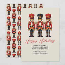 Tarjeta Festiva Nutcracker Business Corporate Happy Holiday Cards