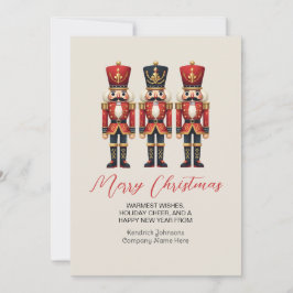 Tarjeta Festiva Nutcracker Business Work Merry Christmas Cards