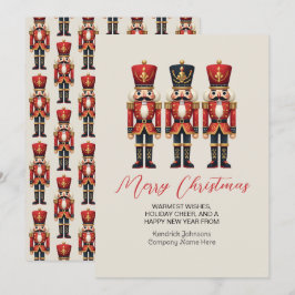 Tarjeta Festiva Nutcracker Business Work Merry Christmas Cards
