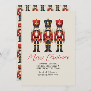 Tarjeta Festiva Nutcracker Business Work Merry Christmas Cards