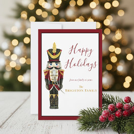 Tarjeta Festiva Nutcracker Classic Holiday Christmas Red 