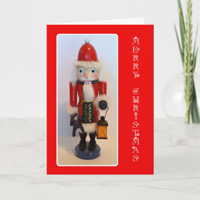 Tarjeta Festiva Nutcracker de Santa Claus (Anverso)