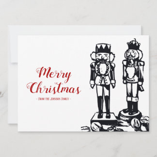Tarjeta Festiva Nutcracker Merry Christmas Card