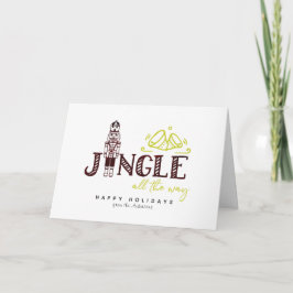 Tarjeta Festiva Nutcracker Simple Holiday Card