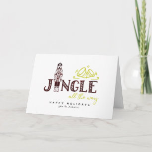 Tarjeta Festiva Nutcracker Simple Holiday Card