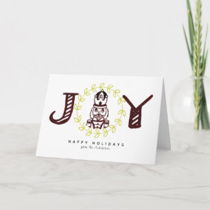 Tarjeta Festiva Nutcracker Simple Holiday Card