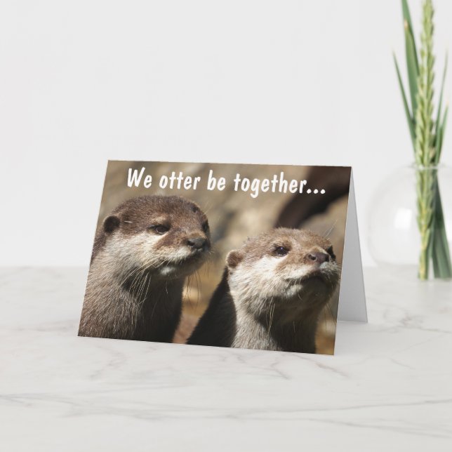Tarjeta Festiva Nutria seamos juntos (Anverso)