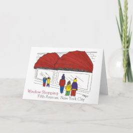 Tarjeta Festiva NYC Holiday Window Comprar Navidades de Nueva York