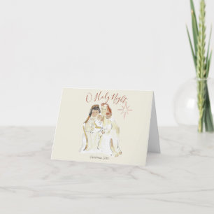 Tarjeta Festiva O Natividad de noche sagrada feriado personalizado