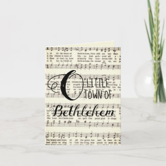 Tarjeta Festiva O pueblo pequeño de Belén