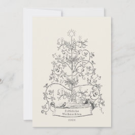 Tarjeta Festiva O Tannenbaum German