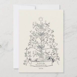 Tarjeta Festiva O Tannenbaum German