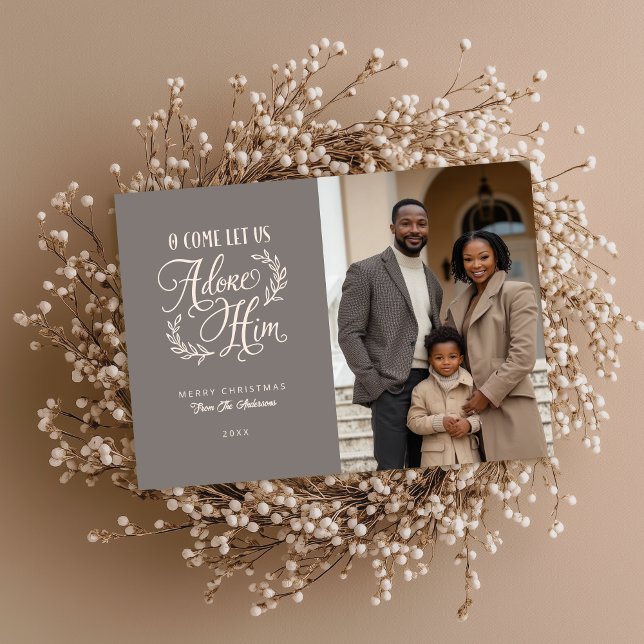 Tarjeta Festiva O Vamos A Adorarle A Los Navidades Religiosos De F (Shown on a 7” x 5” card)