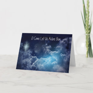 Tarjeta Festiva O Vengan, Adorémosle A Jesús Navidades