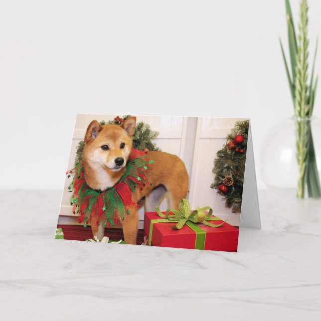 Tarjeta Festiva Oakley - Shiba Inu - VanBladel (Anverso)