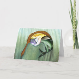 Tarjeta Festiva Obra de arte ganadora para niños: almendras