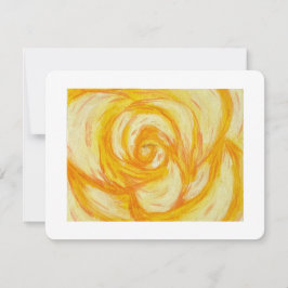 Tarjeta Festiva obra de arte original abstracta Rosa Amarilla