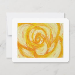 Tarjeta Festiva obra de arte original abstracta Rosa Amarilla