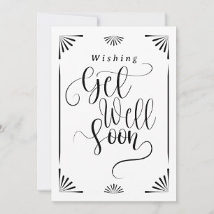 Tarjeta Festiva Obtén un buen Minimalista Art Deco White
