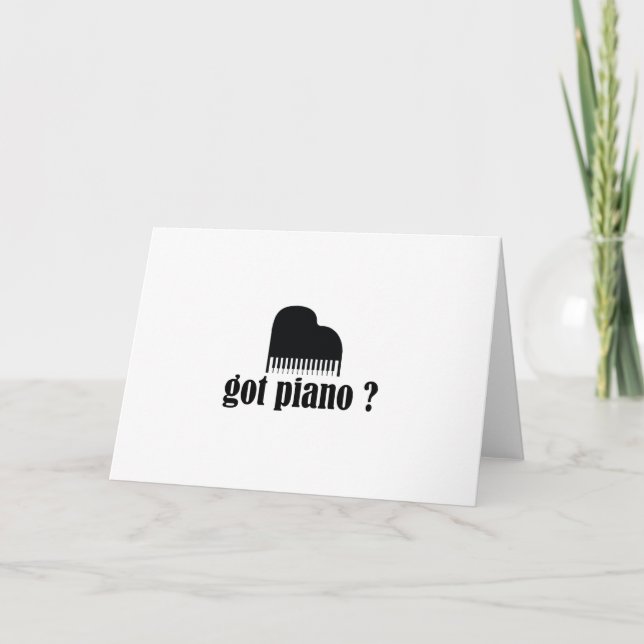 Tarjeta Festiva Obtuve un regalo de Piano Gracioso de Claves de Pi (Anverso)