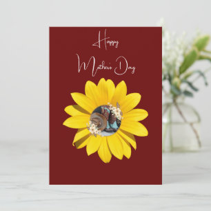 Tarjeta Festiva Occidental,Girasol Amarillo,Botas y Sombrero, Día 
