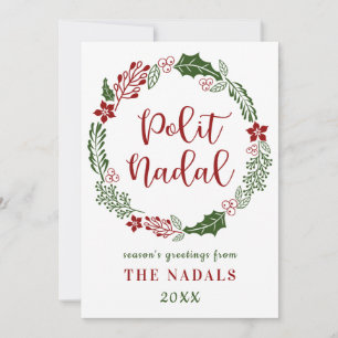 Tarjeta Festiva Occitan Feliz Navidad, Personalizado