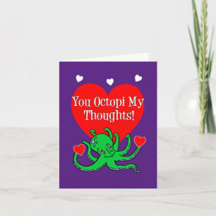 Tarjeta Festiva Octopi My Thoughts Octopus