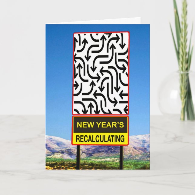 Tarjeta Festiva Ocurre el Año Nuevo (Anverso)