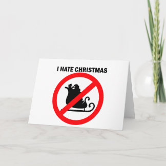 Tarjeta Festiva Odio a los Navidades
