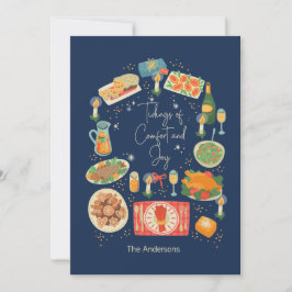 Tarjeta Festiva Ofertas De Comidas De Vacaciones De Confort Y Aleg