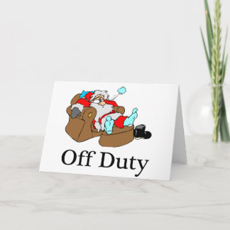 Tarjeta Festiva Off Duty Santa (Dormido)