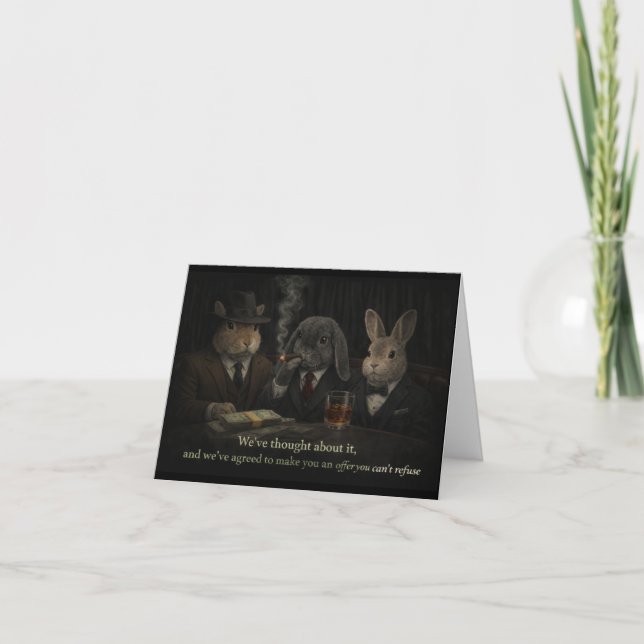 Tarjeta Festiva Offer you can't refuse (Anverso)