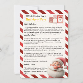 Tarjeta Festiva Official Letter from the North Pole for Kids