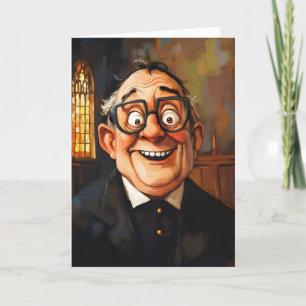 Tarjeta Festiva Oficina del Personalizado del hombre feliz
