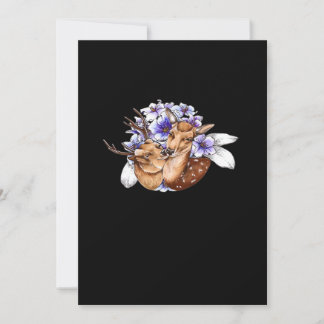 Tarjeta Festiva Oh Ciervo Estilo Minimalista Limpio