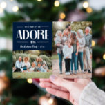 Tarjeta Festiva Oh Come Déjennos Adorarle a él NAVY Christian 2 Fo<br><div class="desc">¿Buscando la manera perfecta de compartir tu fe y espíritu festivo de estos Navidades? Nuestra tarjeta de Navidades cristianos "Oh Come Let Us Adore Him" está aquí para hacer sus celebraciones extra especiales. Muestra tus preciados recuerdos con ranuras para fotos de retrato y de paisajes. Añade el nombre de tu...</div>