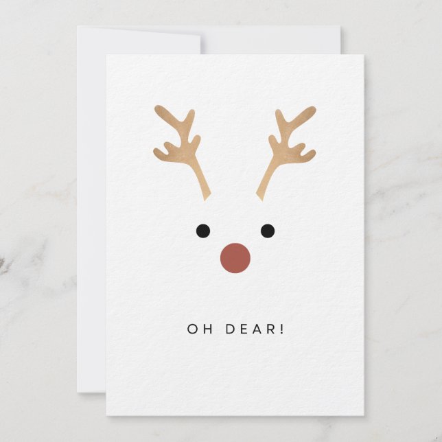 Tarjeta Festiva Oh Deer (Anverso)