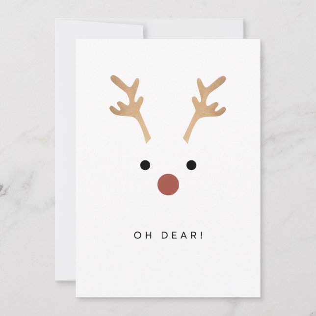Tarjeta Festiva Oh Deer (Anverso)