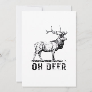 Tarjeta Festiva Oh Deer Bold Graphic Expression