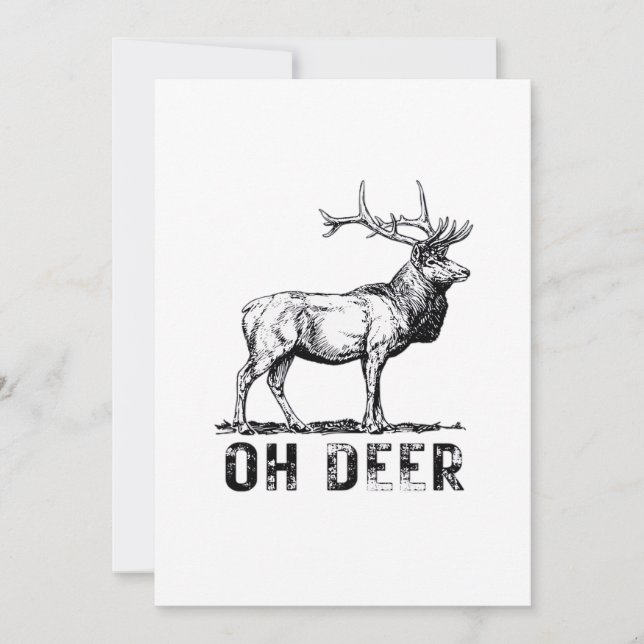Tarjeta Festiva Oh Deer Bold Graphic Expression (Anverso)