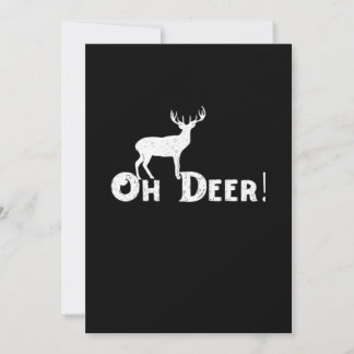 Tarjeta Festiva Oh Deer Clean Graphic Style