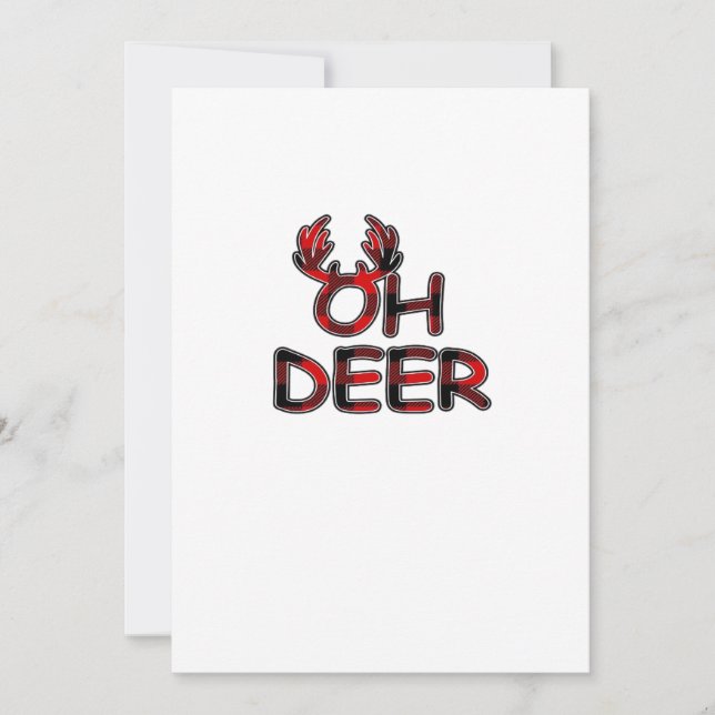 Tarjeta Festiva Oh Deer Clean Layout (Anverso)