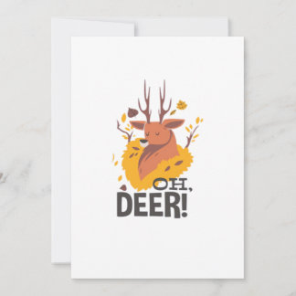 Tarjeta Festiva Oh Deer Contemporary Minimal Look