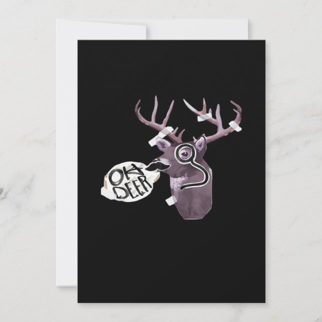 Tarjeta Festiva Oh Deer Creative Signature Design (Anverso)