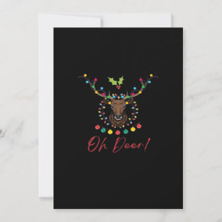 Tarjeta Festiva Oh Deer Estética Moderna