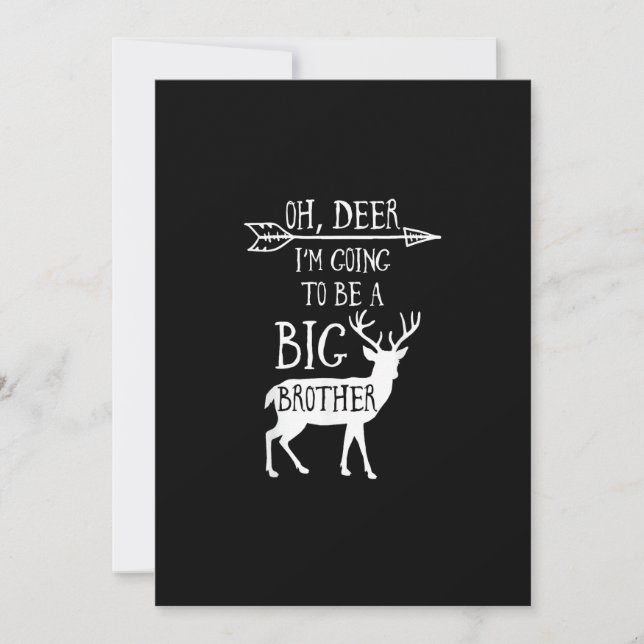 Tarjeta Festiva Oh Deer Going To Big Brother Christmas Announcemen (Anverso)