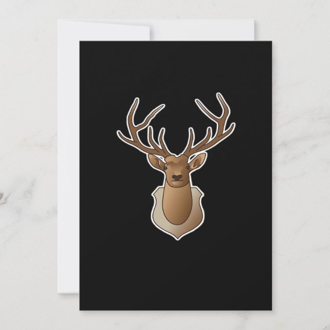 Tarjeta Festiva Oh Deer Minimal Design (Anverso)