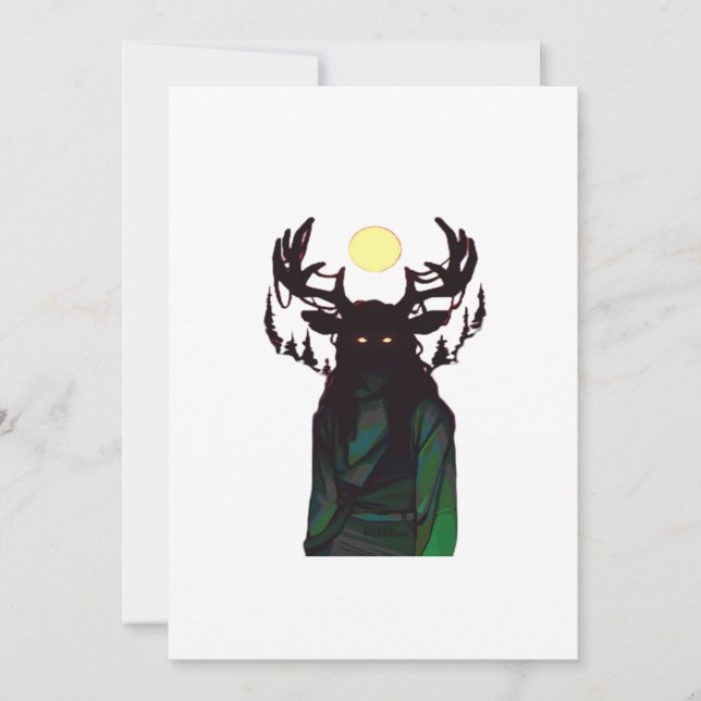 Tarjeta Festiva Oh Deer Minimal Design (Anverso)