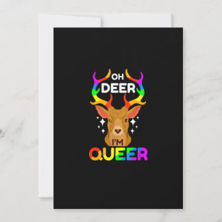 Tarjeta Festiva Oh Deer Queer Creative Modern Style