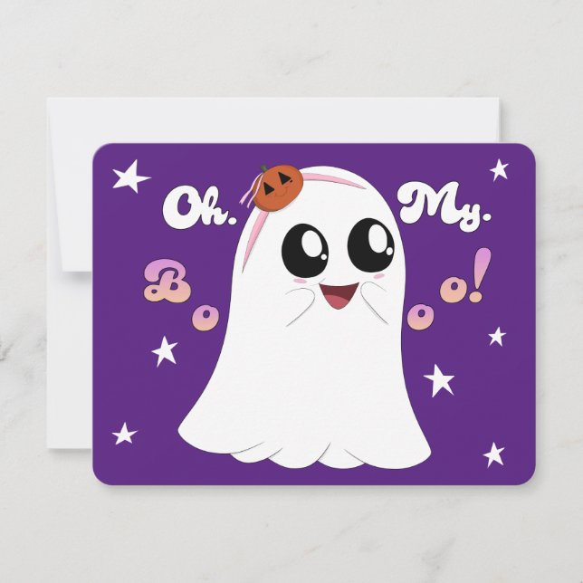 Tarjeta Festiva ¡Oh. Dios mío! Fantasma (Anverso)